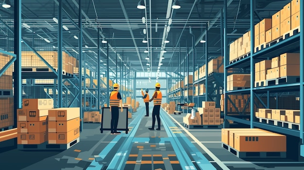 繁忙的货运机坪