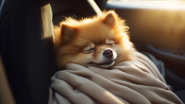 焦虑的柯基在航空箱里张望