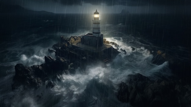 雨夜中的深航地勤