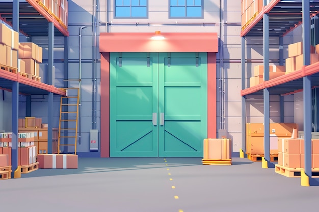 井然有序的货站仓库