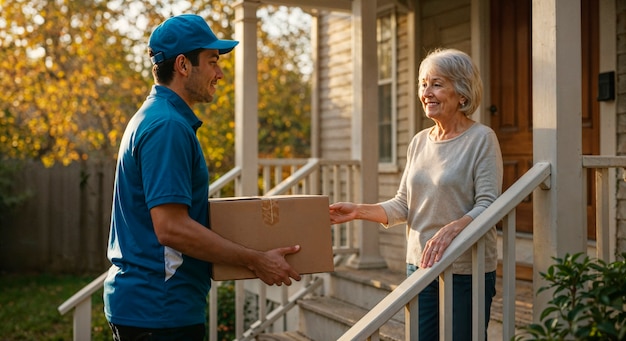 物流人员上门取件